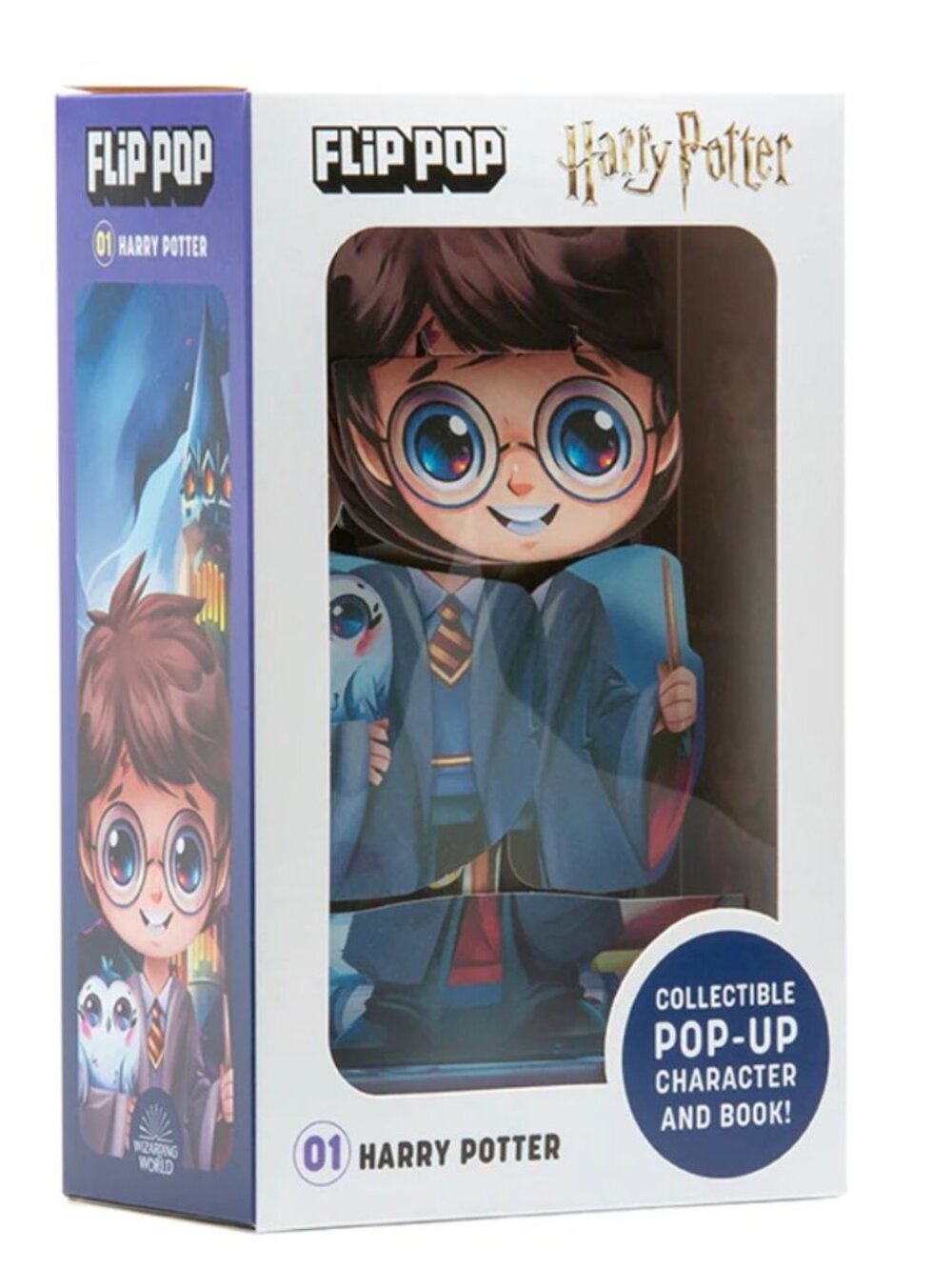 Harry Potter Flip Pop Collectible Character & Book With 2 Poses Background Scene